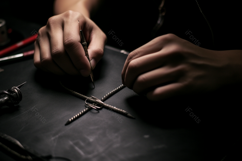 设计师设计匠人雕琢工具的手制作螺丝,高清,摄影图,摄影图片,图片大全,摄影图免费下载